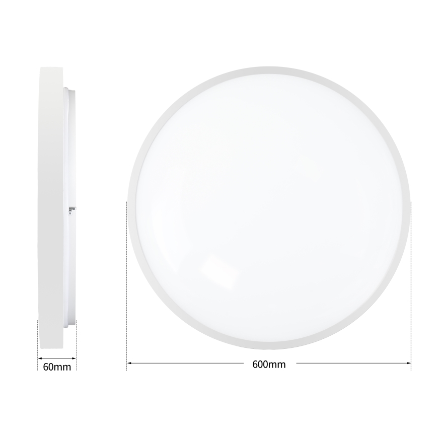 Brilagi - reguliuojamas LED lubinis šviestuvas GLASS POOL DOUBLE LED/80W/230V 3000-6000K 60 cm balta + nuotolinio valdymo pultas