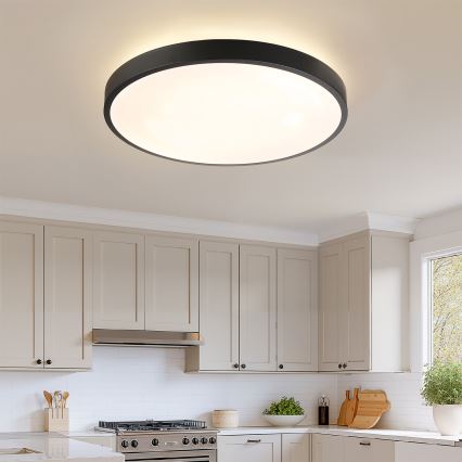 Brilagi - dimeriuojamas LED lubinis šviestuvas GLASS POOL DOUBLE LED/80W/230V 3000-6000K 60 cm juodas + su nuotoliniu valdymu