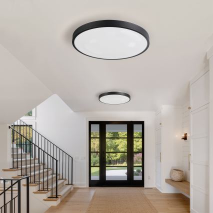 Brilagi - dimeriuojamas LED lubinis šviestuvas GLASS POOL DOUBLE LED/80W/230V 3000-6000K 60 cm juodas + su nuotoliniu valdymu