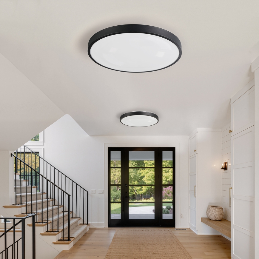 Brilagi - dimeriuojamas LED lubinis šviestuvas GLASS POOL DOUBLE LED/80W/230V 3000-6000K 60 cm juodas + su nuotoliniu valdymu