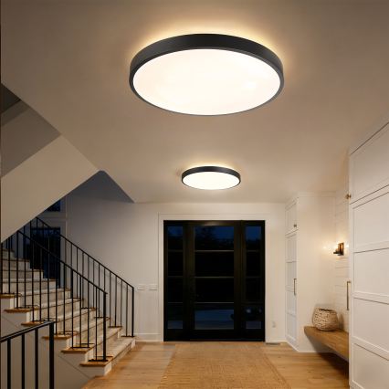 Brilagi - dimeriuojamas LED lubinis šviestuvas GLASS POOL DOUBLE LED/80W/230V 3000-6000K 60 cm juodas + su nuotoliniu valdymu