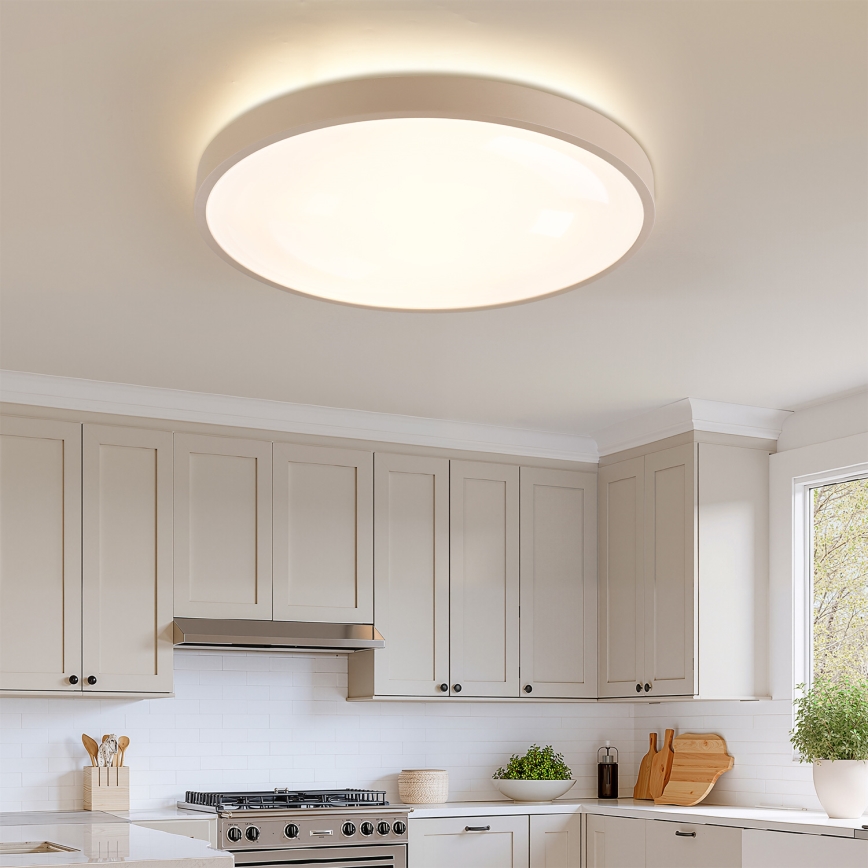 Brilagi - Dimeriuojamas LED lubų šviestuvas GLASS POOL DOUBLE LED/80W/230V 3000-6000K 60 cm smėlio spalvos + su nuotoliniu pulteliu