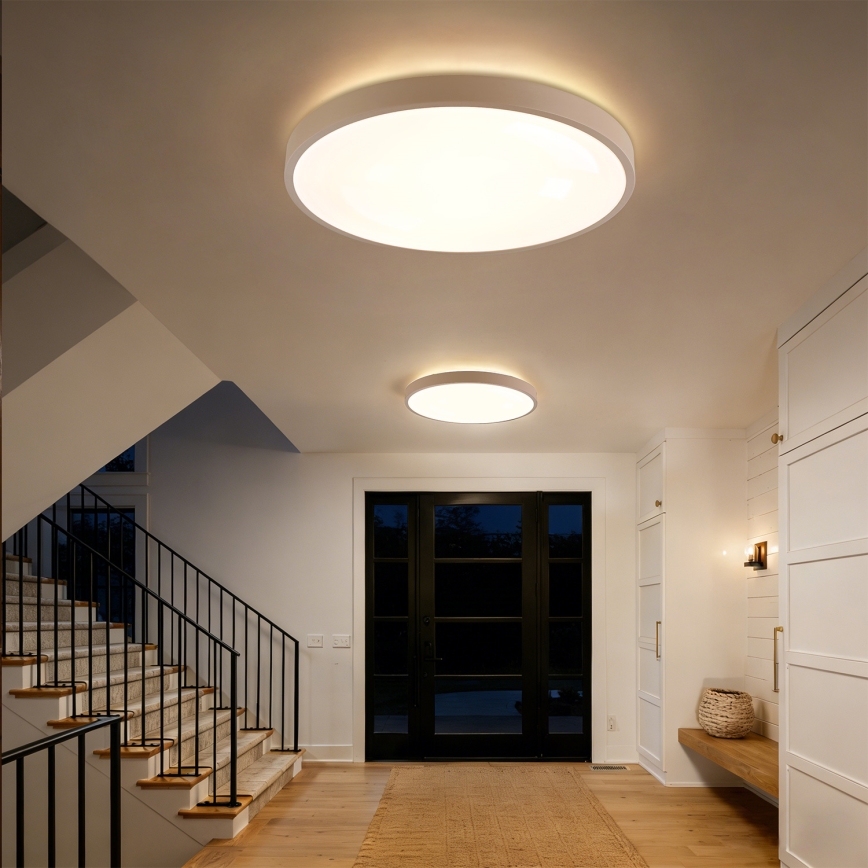 Brilagi - Dimeriuojamas LED lubų šviestuvas GLASS POOL DOUBLE LED/80W/230V 3000-6000K 60 cm smėlio spalvos + su nuotoliniu pulteliu