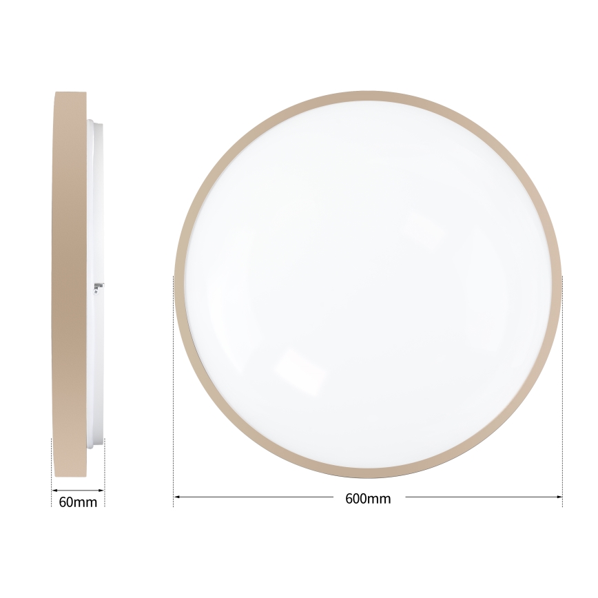 Brilagi - Dimeriuojamas LED lubų šviestuvas GLASS POOL DOUBLE LED/80W/230V 3000-6000K 60 cm smėlio spalvos + su nuotoliniu pulteliu