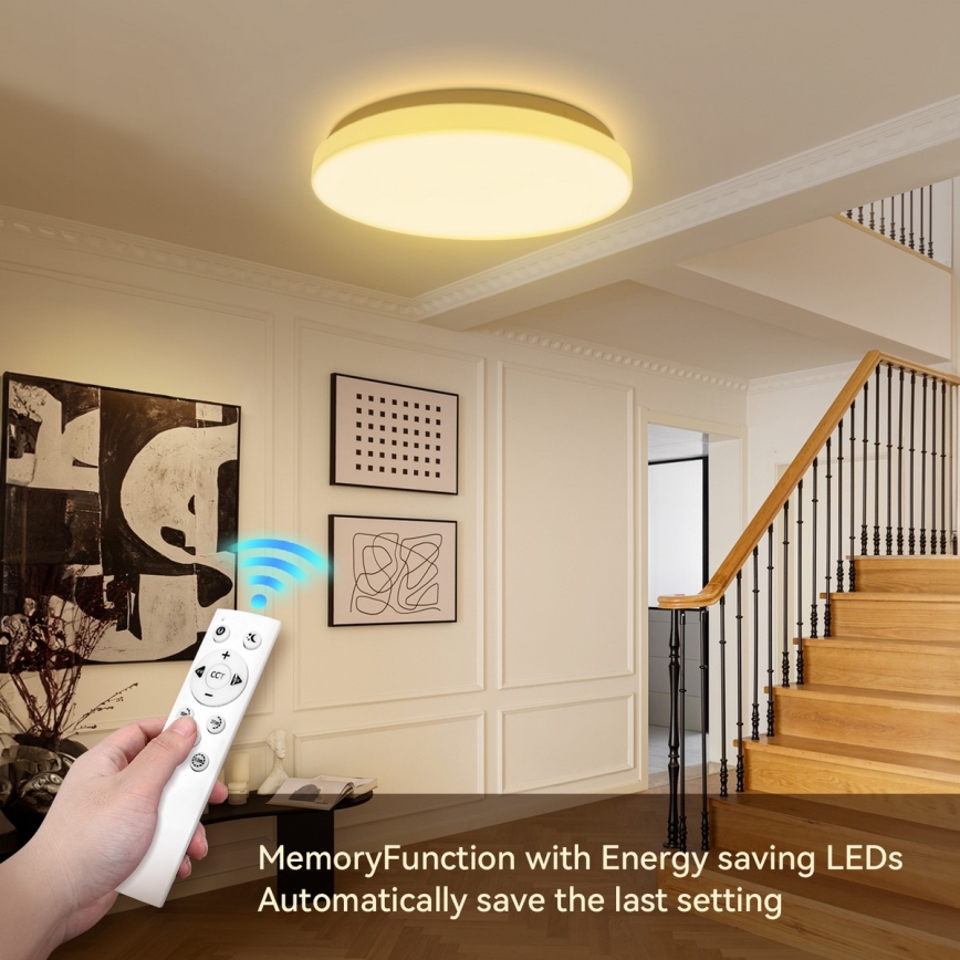 Brilagi - LED reguliuojamas lubinis šviestuvas MILKY WAY LED/24W/230V 3000-6500K skersmuo 38 cm + nuotolinis valdymas