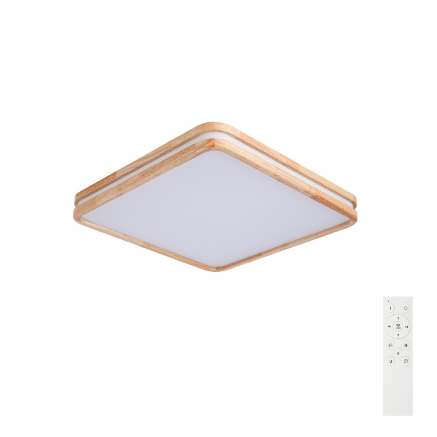 BRILAGI - Dimeriuojamas LED lubinis šviestuvas MOLINA SQUARE LED/80W/230V 3000-6000K ąžuolas 60x60 cm + nuotolinis valdymas