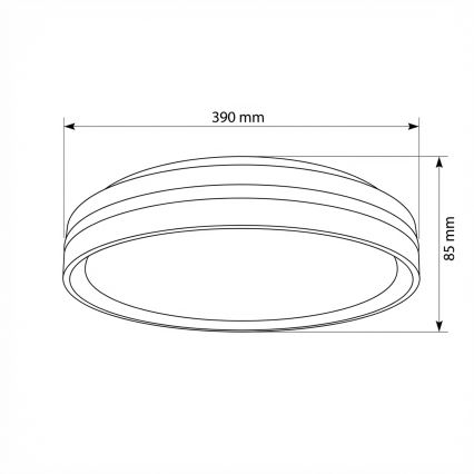 Brilagi - dimeriuojamas LED lubų šviestuvas NAOMI LED/48W/230V 3000-6500K skersmuo 39 cm juodas + nuotolinis valdymas