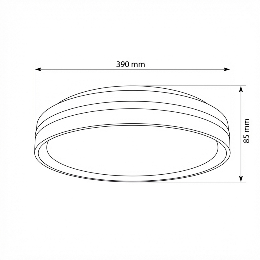Brilagi - dimeriuojamas LED lubų šviestuvas NAOMI LED/48W/230V 3000-6500K skersmuo 39 cm juodas + nuotolinis valdymas
