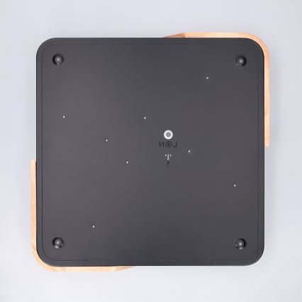 Brilagi - dimeriuojamas LED lubinis šviestuvas PILANA LED/48W/230V 3000-6500K ąžuolas/juodas 42x42 cm + nuotolinis valdymas