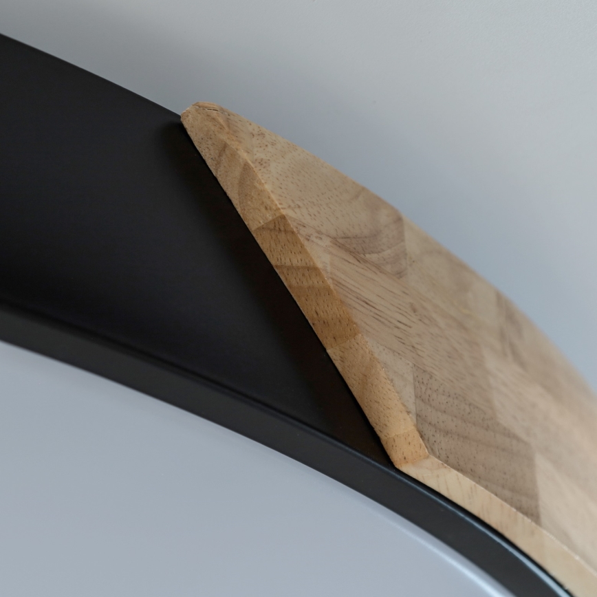 Brilagi - Reguliuojamas LED lubinis šviestuvas PILANA LED/72W/230V 3000-6500K ąžuolas/juoda skersmuo 80 cm + nuotolinio valdymo pultas