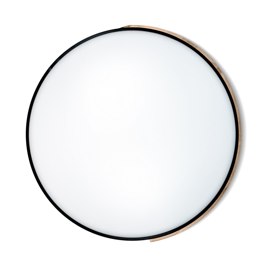 Brilagi - Reguliuojamas LED lubinis šviestuvas PILANA LED/72W/230V 3000-6500K ąžuolas/juoda skersmuo 80 cm + nuotolinio valdymo pultas