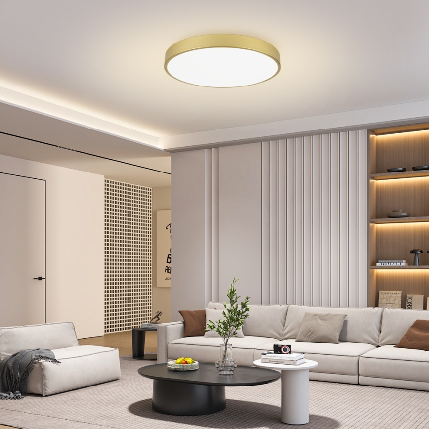 Brilagi - dimeriuojamas LED lubų šviestuvas POOL SMART LED/100W/230V 3000-6000K 80 cm auksinis Wi-Fi Tuya + nuotolinis valdymas