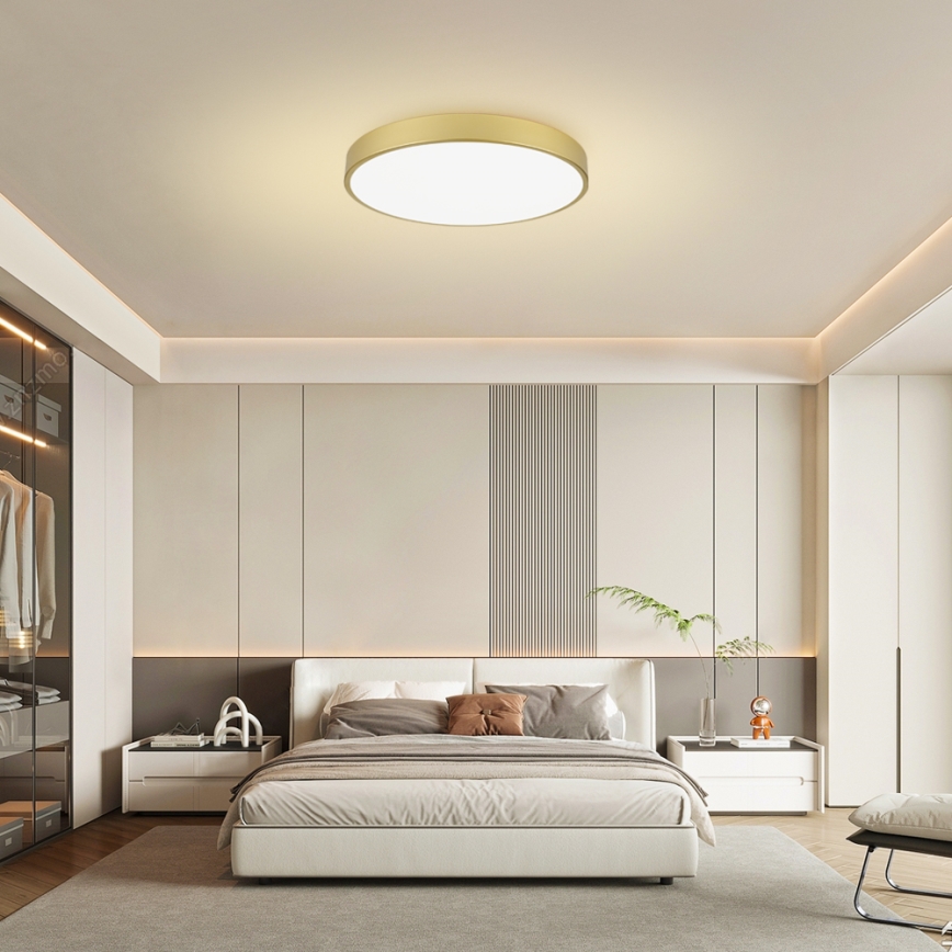 Brilagi - dimeriuojamas LED lubų šviestuvas POOL SMART LED/100W/230V 3000-6000K 80 cm auksinis Wi-Fi Tuya + nuotolinis valdymas