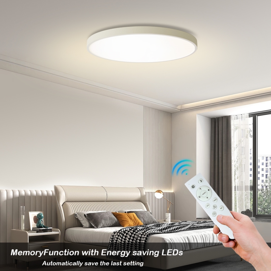 Brilagi - Dimeriuojamas LED lubų šviestuvas POOL SMART LED/100W/230V 3000-6000K skersmuo 80 cm Wi-Fi Tuya balta + nuotolinio valdymo pultas