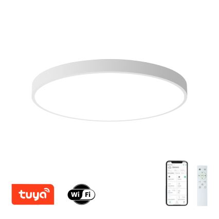Brilagi - Dimeriuojamas LED lubų šviestuvas POOL SMART LED/100W/230V 3000-6000K skersmuo 80 cm Wi-Fi Tuya balta + nuotolinio valdymo pultas