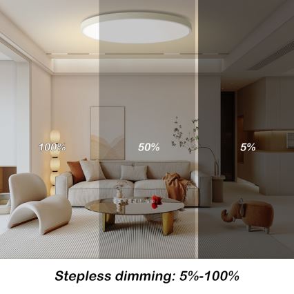 Brilagi - dimeriuojamas LED lubų šviestuvas POOL SMART LED/128W/230V 3000-6000K Ø 100 cm Wi-Fi Tuya, balta + nuotolinis pultas