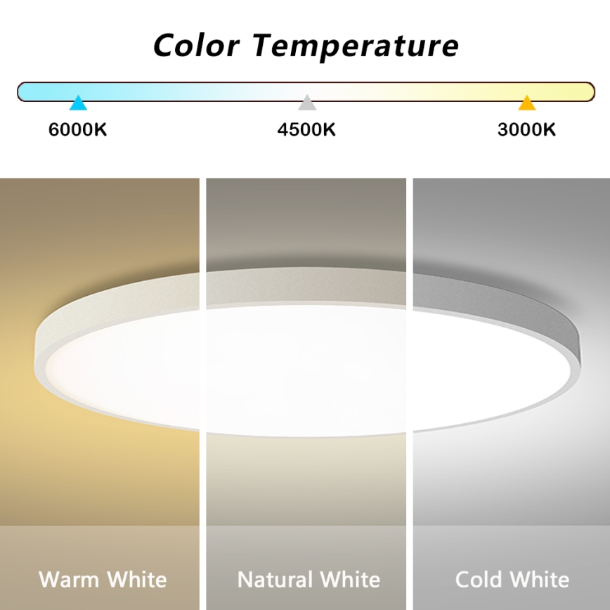 Brilagi - dimeriuojamas LED lubų šviestuvas POOL SMART LED/128W/230V 3000-6000K Ø 100 cm Wi-Fi Tuya, balta + nuotolinis pultas