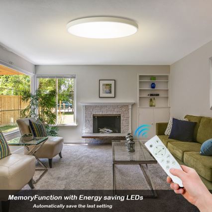 Brilagi - dimeriuojamas LED lubų šviestuvas POOL SMART LED/128W/230V 3000-6000K Ø 100 cm Wi-Fi Tuya, balta + nuotolinis pultas