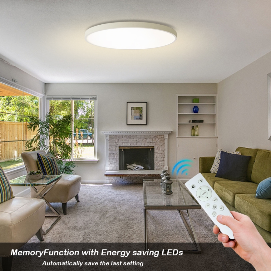 Brilagi - dimeriuojamas LED lubų šviestuvas POOL SMART LED/128W/230V 3000-6000K Ø 100 cm Wi-Fi Tuya, balta + nuotolinis pultas