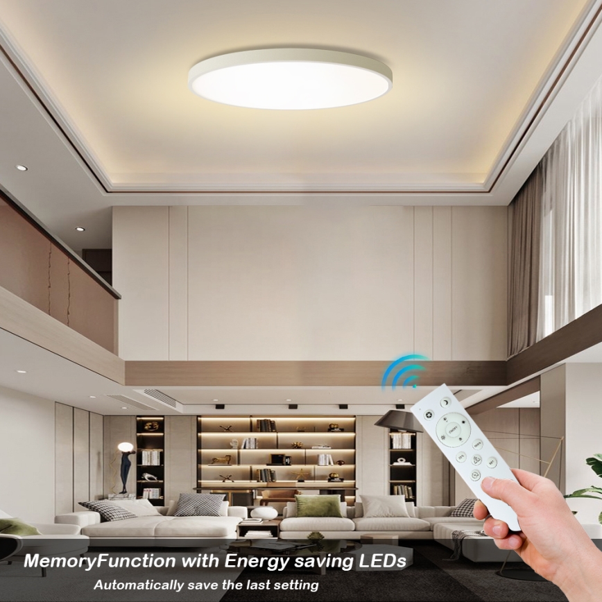 Brilagi - dimeriuojamas LED lubų šviestuvas POOL SMART LED/180W/230V 3000-6000K skersmuo 120 cm Wi-Fi Tuya baltas + nuotolinio valdymo pultas