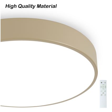 Brilagi - LED dimeriuojamas lubų šviestuvas POOL SMART LED/60W/230V 3000-6000K skersmuo 50 cm Wi-Fi Tuya smėlio spalvos + nuotolinis pultas