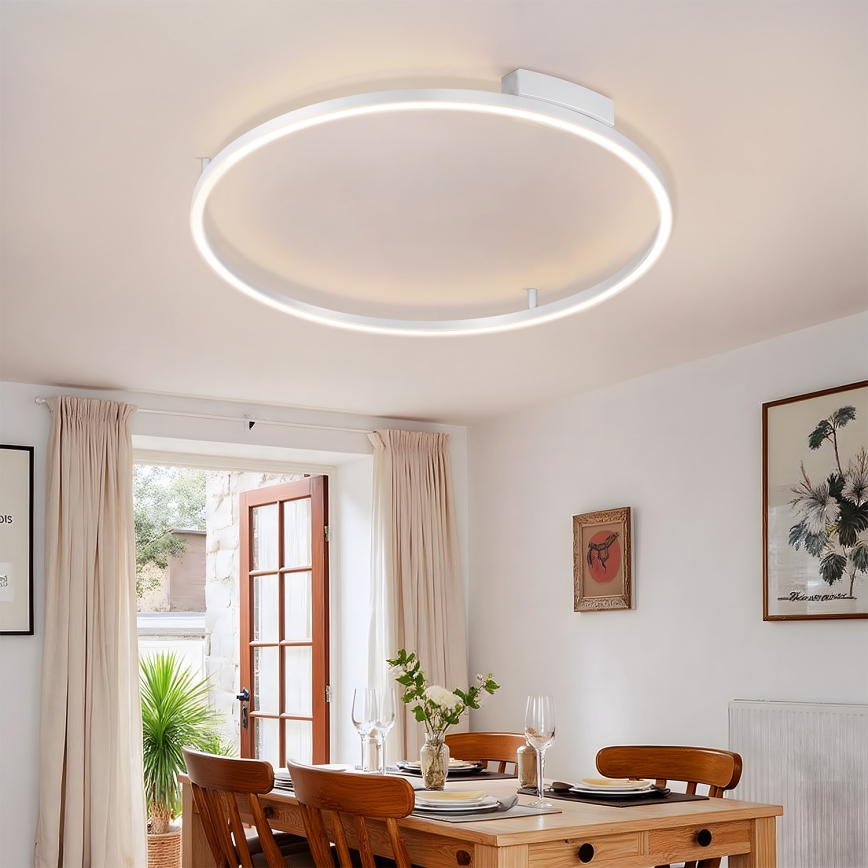 Brilagi - LED dimeriuojamas lubinis šviestuvas PORTOFINO LED/60W/230V 3000-6000K skersmuo 80 cm sidabrinis + nuotolinis valdymas