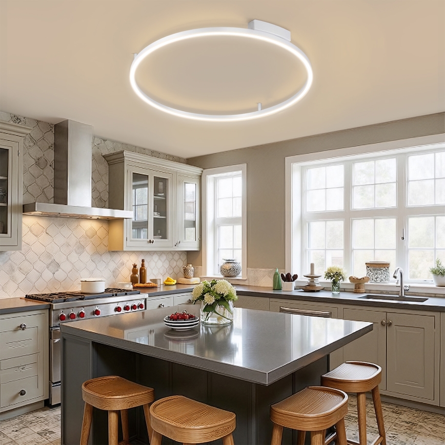 Brilagi - LED dimeriuojamas lubinis šviestuvas PORTOFINO LED/60W/230V 3000-6000K skersmuo 80 cm sidabrinis + nuotolinis valdymas