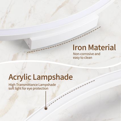 Brilagi - LED reguliuojamas lubinis šviestuvas PORTOFINO LED/60W/230V 3000-6000K Ø 80 cm baltas + nuotolinis valdymas