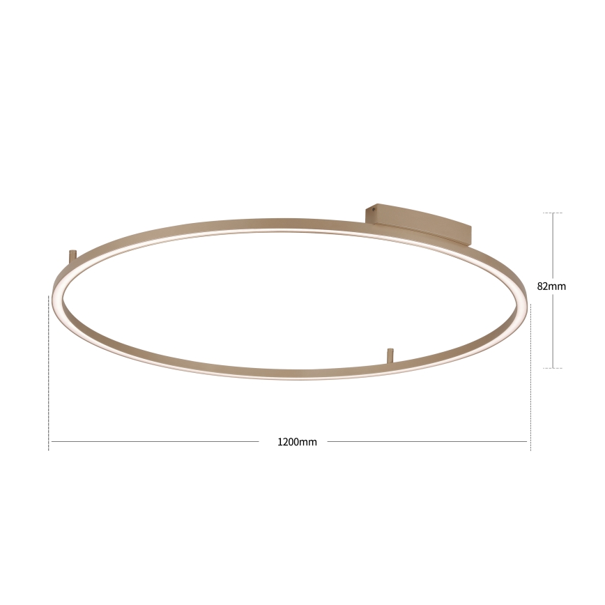 Brilagi - reguliuojamas LED lubinis šviestuvas PORTOFINO LED/85W/230V 3000-6000K skersmuo 120 cm smėlio spalvos + nuotolinio valdymo pultas