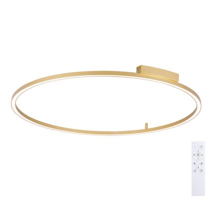 Brilagi - dimeriu reguliuojamas LED lubų šviestuvas PORTOFINO LED/85W/230V 3000-6000K skersmuo 120 cm auksinis + su nuotoliniu valdymu
