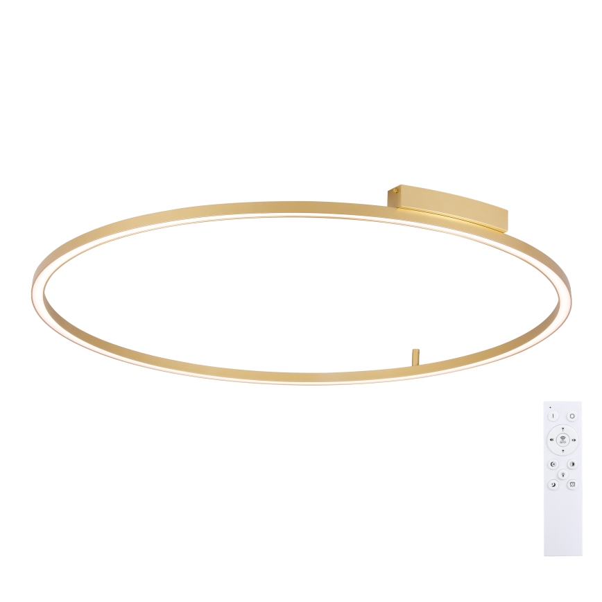 Brilagi - dimeriu reguliuojamas LED lubų šviestuvas PORTOFINO LED/85W/230V 3000-6000K skersmuo 120 cm auksinis + su nuotoliniu valdymu