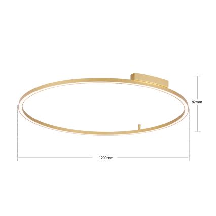 Brilagi - dimeriu reguliuojamas LED lubų šviestuvas PORTOFINO LED/85W/230V 3000-6000K skersmuo 120 cm auksinis + su nuotoliniu valdymu