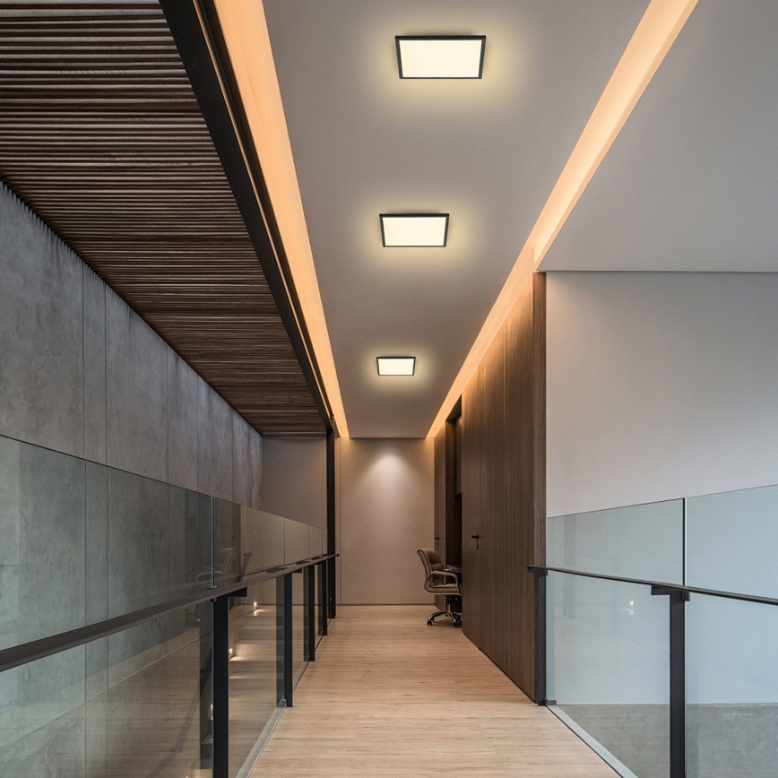 Brilagi - reguliuojamas LED lubų šviestuvas SLIMFRAME LED/25W/230V 30x30 cm 3000-6000K juodas + nuotolinis valdymas