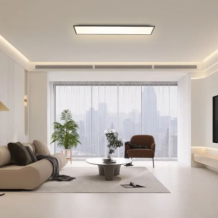 BRILAGI - dimeriuojamas LED lubinis šviestuvas SLIMFRAME LED/58W/230V 120x30 cm 3000-6000K juodas + nuotolinis valdymas