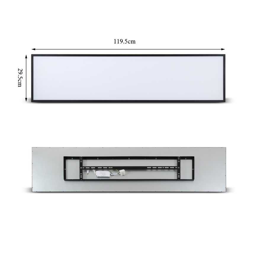 BRILAGI - dimeriuojamas LED lubinis šviestuvas SLIMFRAME LED/58W/230V 120x30 cm 3000-6000K juodas + nuotolinis valdymas