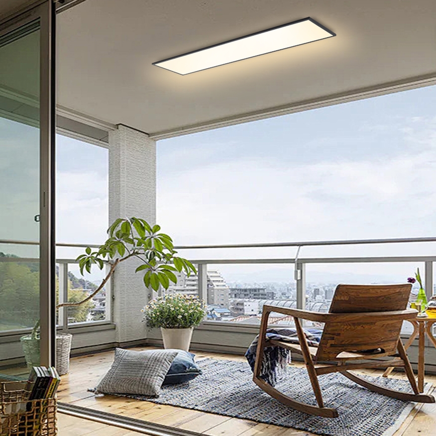 Brilagi - LED Dimeriuojamas lubinis šviestuvas SLIMFRAME LED/58W/230V 120x30 cm 3000-6000K juodas + su nuotoliniu pulteliu