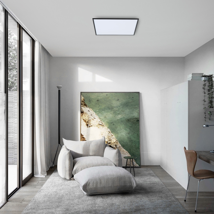 Brilagi - LED dimeriuojamas lubinis šviestuvas SLIMFRAME LED/58W/230V 60x60 cm 3000-6000K juodas + su nuotoliniu valdymu
