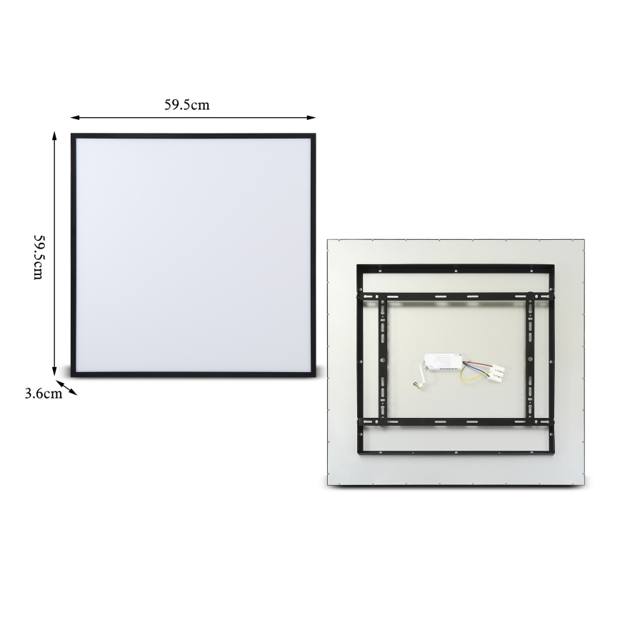 Brilagi - LED dimeriuojamas lubinis šviestuvas SLIMFRAME LED/58W/230V 60x60 cm 3000-6000K juodas + su nuotoliniu valdymu