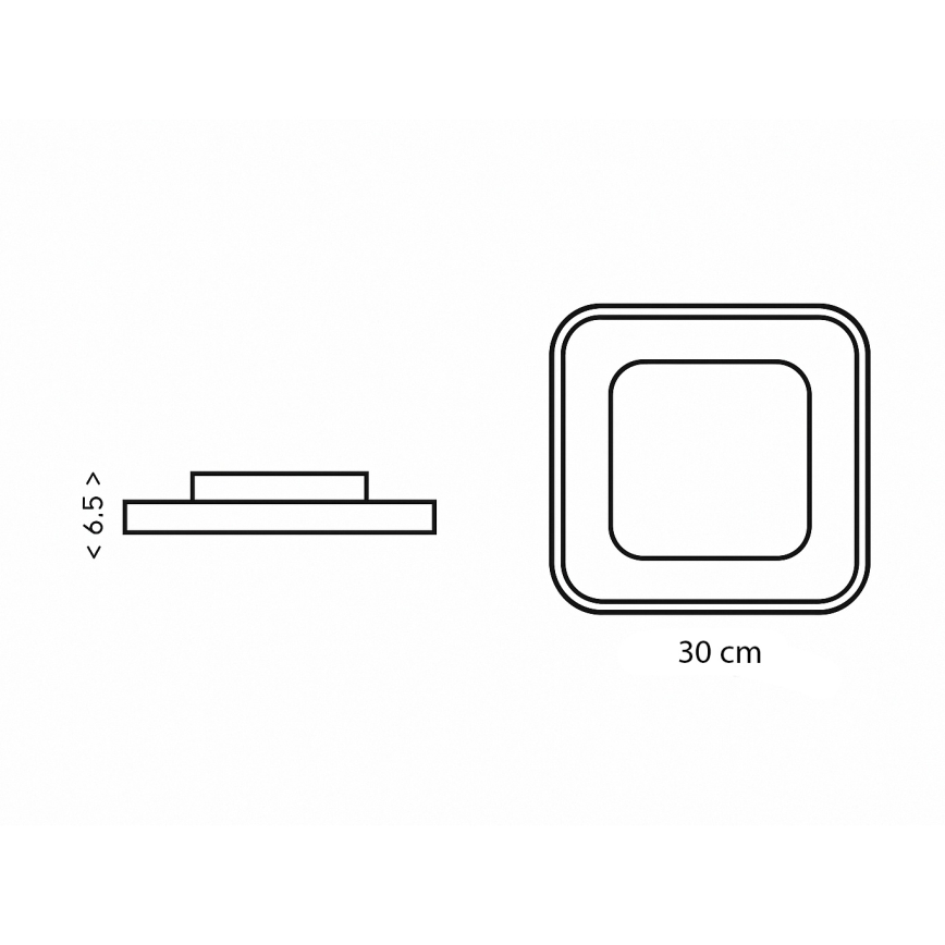Brilagi - reguliuojamas LED lubinis šviestuvas TRIVARO LED/65W/230V 3000-6000K 30x30 cm + nuotolinis valdymas