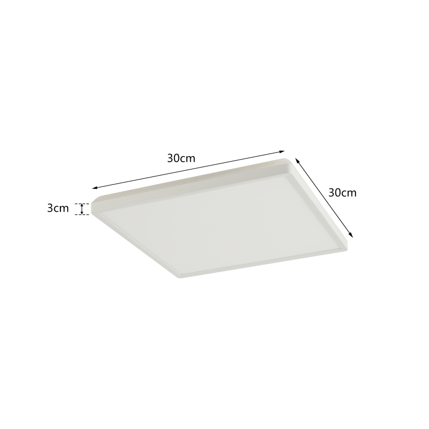 Brilagi - dimeriuojamas ULTRA SLIM LED lubinis šviestuvas LED/18W/230V 2700-6500K 30x30 cm baltas + nuotolinio valdymo pultas