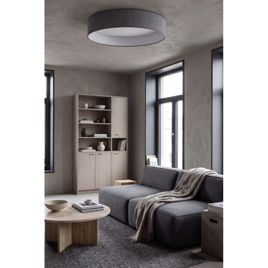 BRILAGI - LED šviestuvas su reguliuojamu ryškumu (dimeris) VELVET SMARTIX STARS LED/36W/230V 3000-6000K Ø 55 cm pilka Wi-Fi Tuya Beacon + nuotolinio valdymo pultelis
