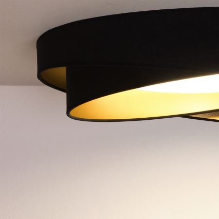 BRILAGI - LED dimeriuojamas lubinis šviestuvas VELVET TWIST LED/36W/230V 3000-6000K skersmuo 65 cm Wi-Fi Tuya Beacon juodas/auksinis + nuotolinio valdymo pultas