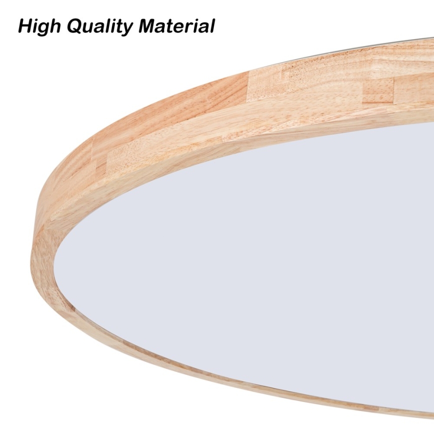 BRILAGI - Dimeriuojamas LED lubų šviestuvas WOODLINE LED/128W/230V 3000-6000K ąžuolas, skersmuo 100 cm + nuotolinis valdymas