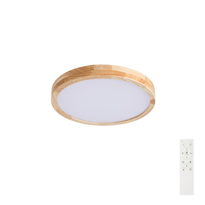 BRILAGI - dimeriuojamas LED lubinis šviestuvas WOODLINE LED/48W/230V 3000-6000K ąžuolas, skersmuo 40 cm + nuotolinio valdymo pultas