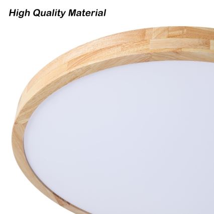 BRILAGI - Dimeriuojamas LED lubinis šviestuvas WOODLINE LED/72W/230V 3000-6000K ąžuolas skersmuo 60 cm + nuotolinis valdymas