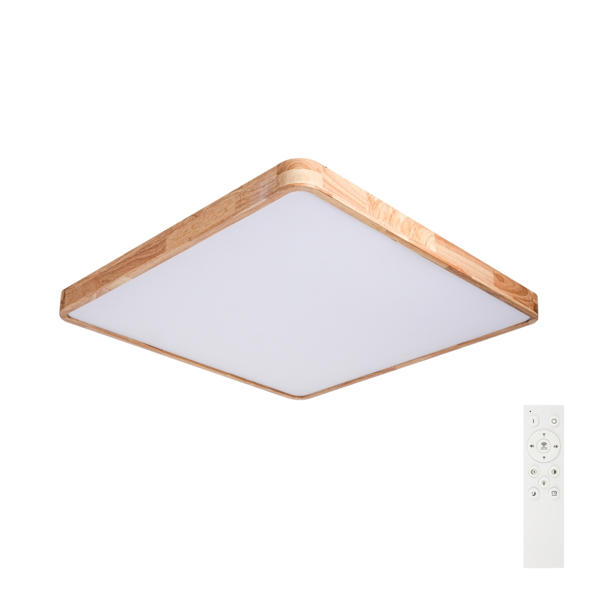 BRILAGI - Dimeriuojamas LED lubų šviestuvas WOODLINE SQUARE LED/100W/230V 3000-6000K ąžuolas 80x80 cm + nuotolinis pultas
