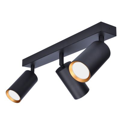 Brilagi - LED RGBW dimeriu reguliuojamas taškinis šviestuvas SELE 3xGU10/4,8W/230V 3000K juodas/auksinis + nuotolinis valdymas