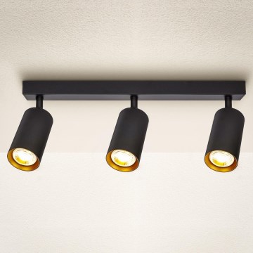 Brilagi - Dimeriuojamas LED taškinis šviestuvas SELE 3xGU10/6,5W/230V 2700-6500K juoda/auksinė