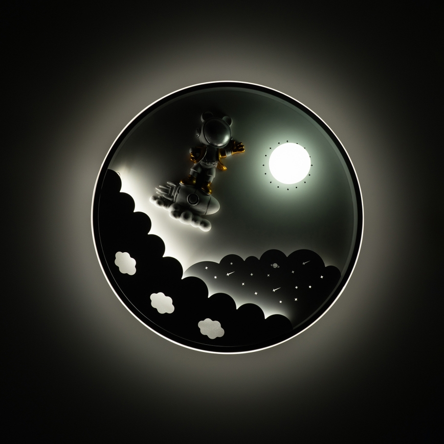 Brilagi - reguliuojamas vaikiškas lubinis LED šviestuvas ASTRO LED/68W/230V 3000-6000K, skersmuo 49 cm + nuotolinis valdymas