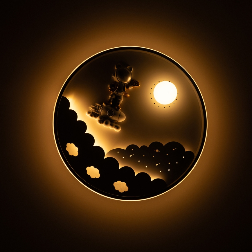 Brilagi - reguliuojamas vaikiškas lubinis LED šviestuvas ASTRO LED/68W/230V 3000-6000K, skersmuo 49 cm + nuotolinis valdymas